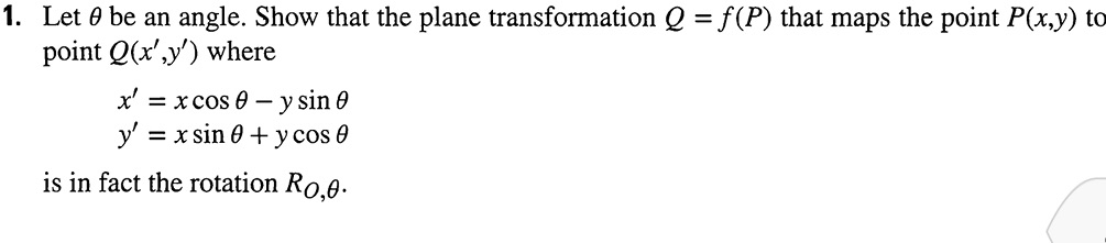Modern Geometry question.. 1. Let 0 be an angle.