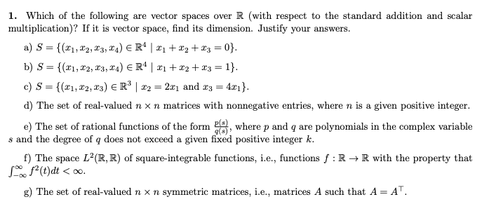 How do I go about part "e) , f), and g)"? 1.