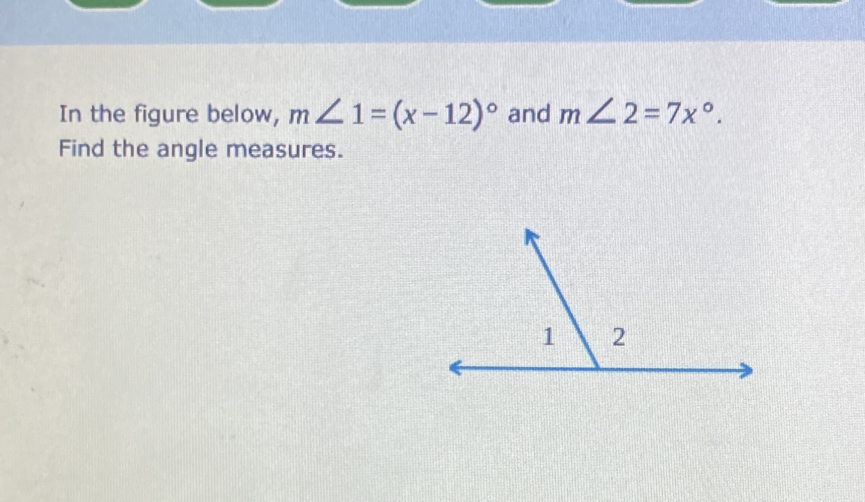 Find angle 1 and 2 \f