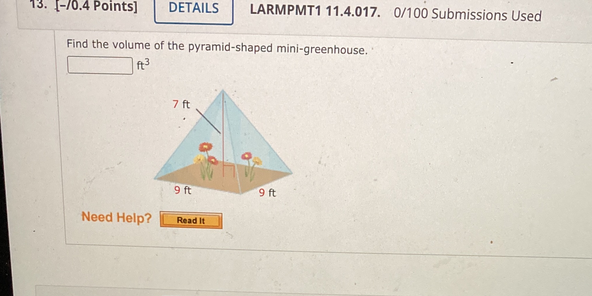 13. [-/0.4 Points] DETAILS LARMPMT1 11.4.017.