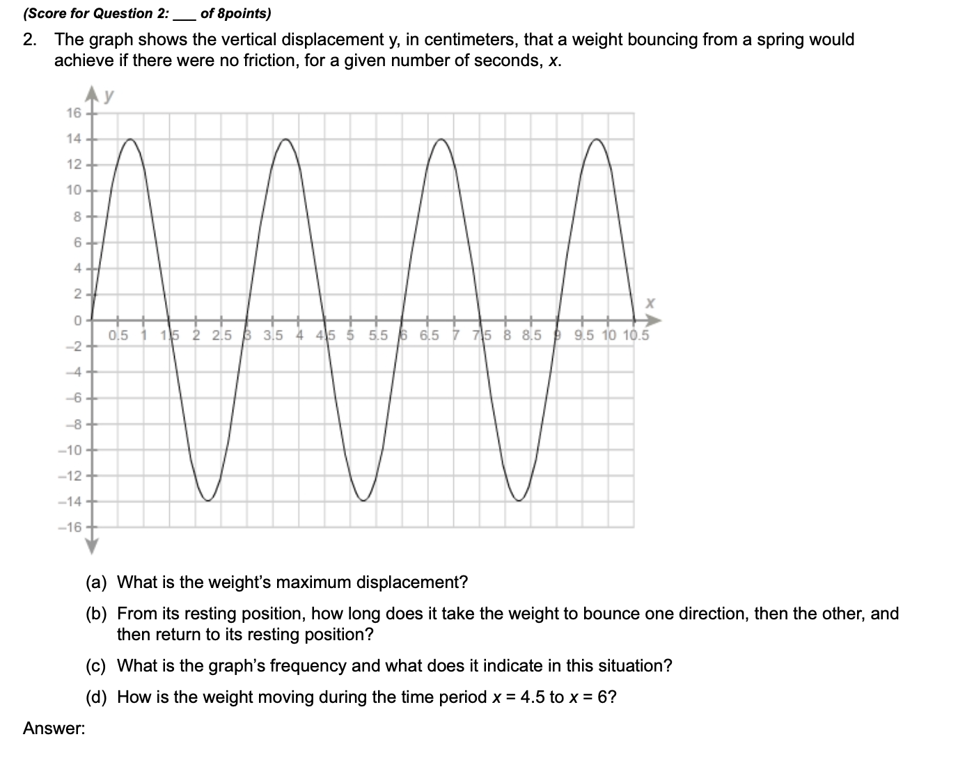 (Score for Question 1: ___ of 10 points) (Score