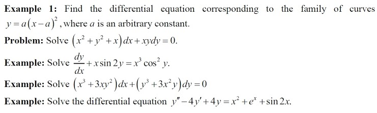 Please solve Example 1: Find the differential