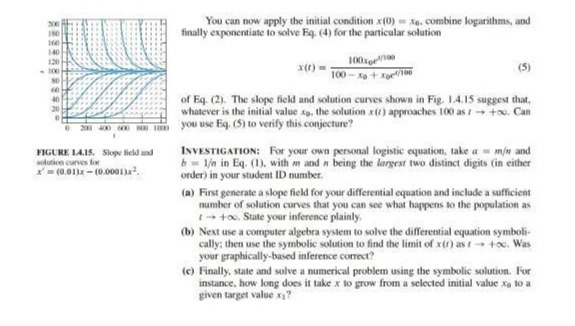 You can now apply the initial condition x(0) =