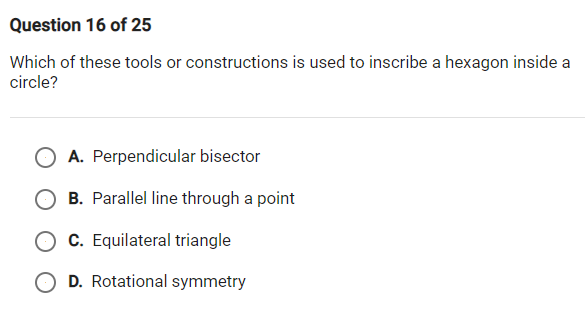 Question 16 of 25 Which of these tools or