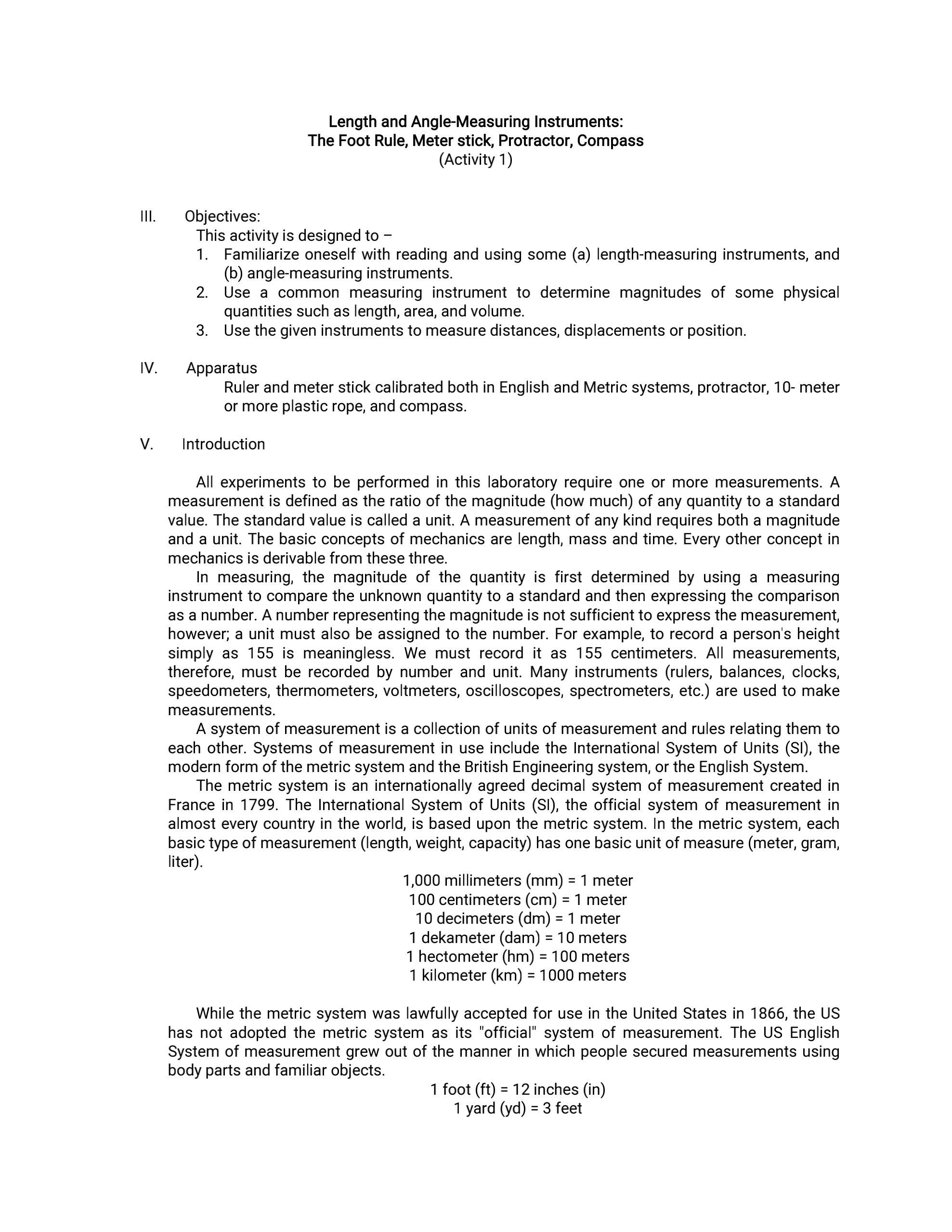 Please show all the necessary solutions. IV. V.