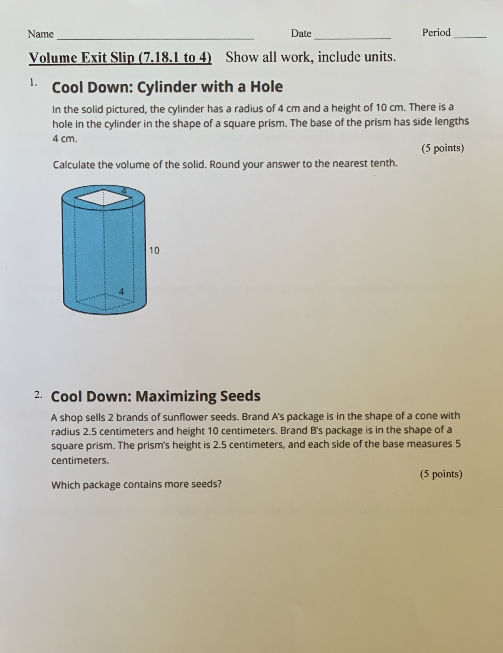 Name Date Period Volume Exit Slip (7.18.1 to 4)