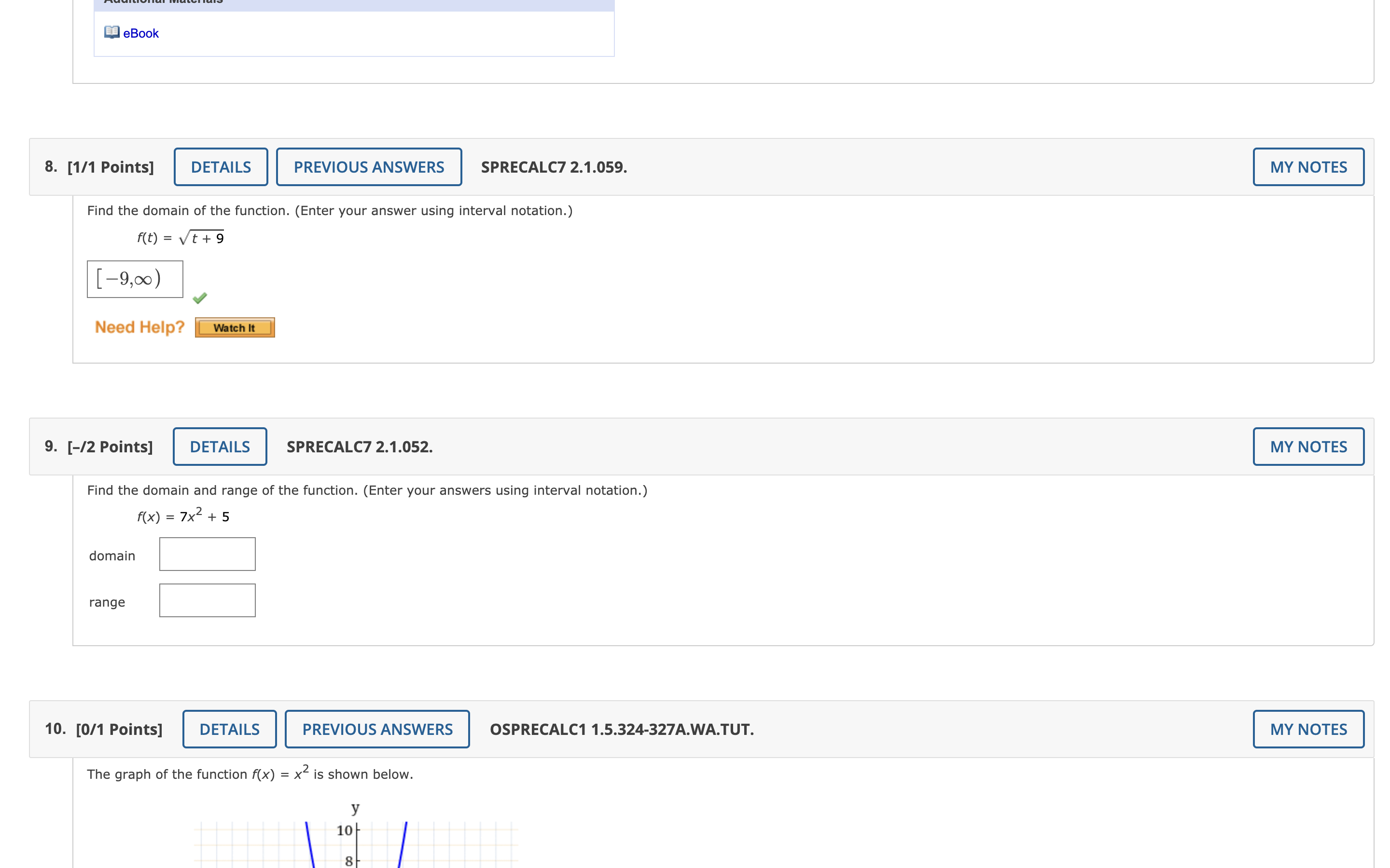 question 9 E3 eBook 8. [1/1 Points] DETAILS