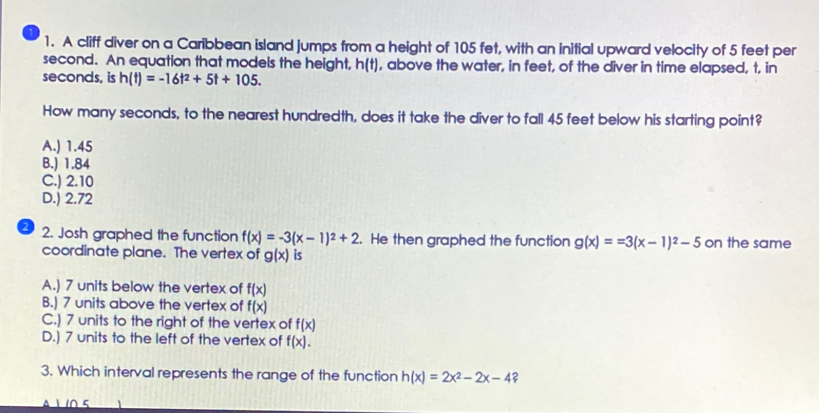 1. A cliff diver on a Caribbean island jumps from