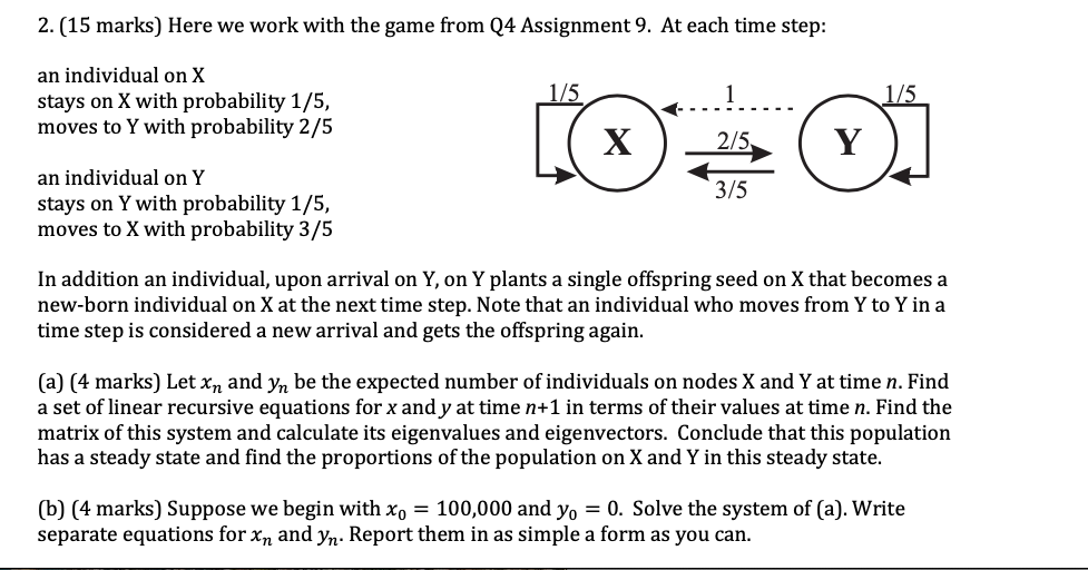 2. [15 marks) Here we work with the game from Q4