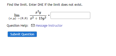 Find the limit. Enter DNE if the limit does not