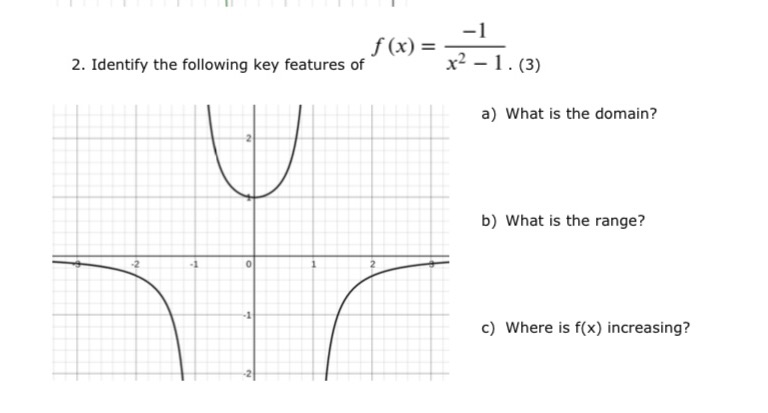 Please solve for me. fix)= _l 2. Identify the