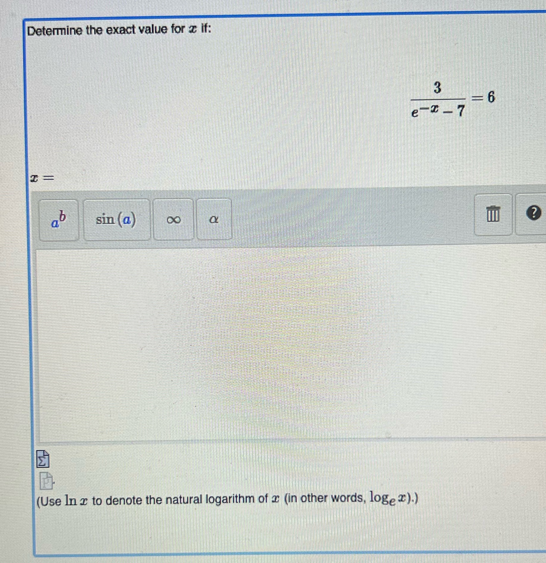 Determine the exact value for z if: = 6 sin (a) ?