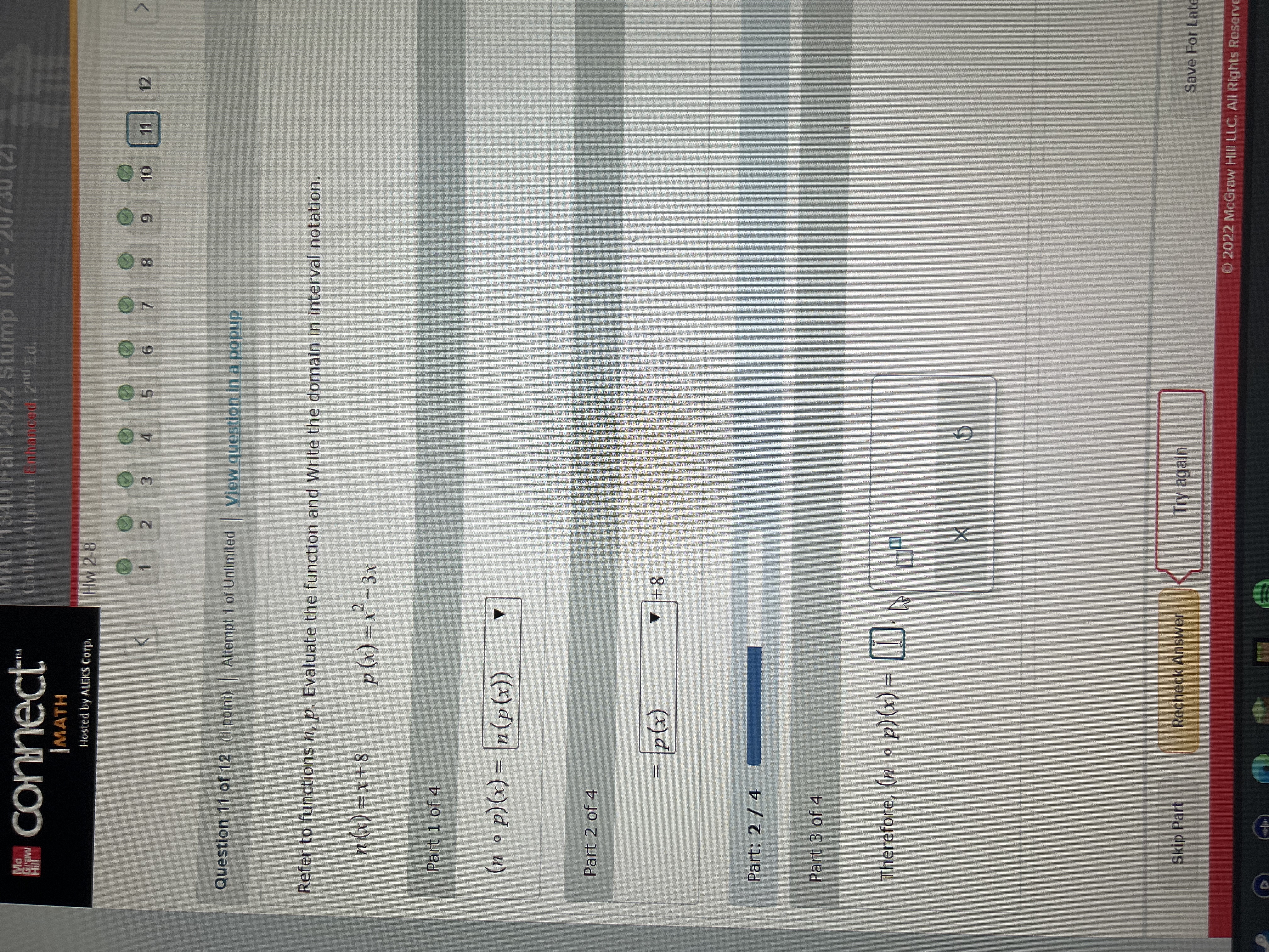 14) connect imp College Algebra Enhanced, 219 Ed.