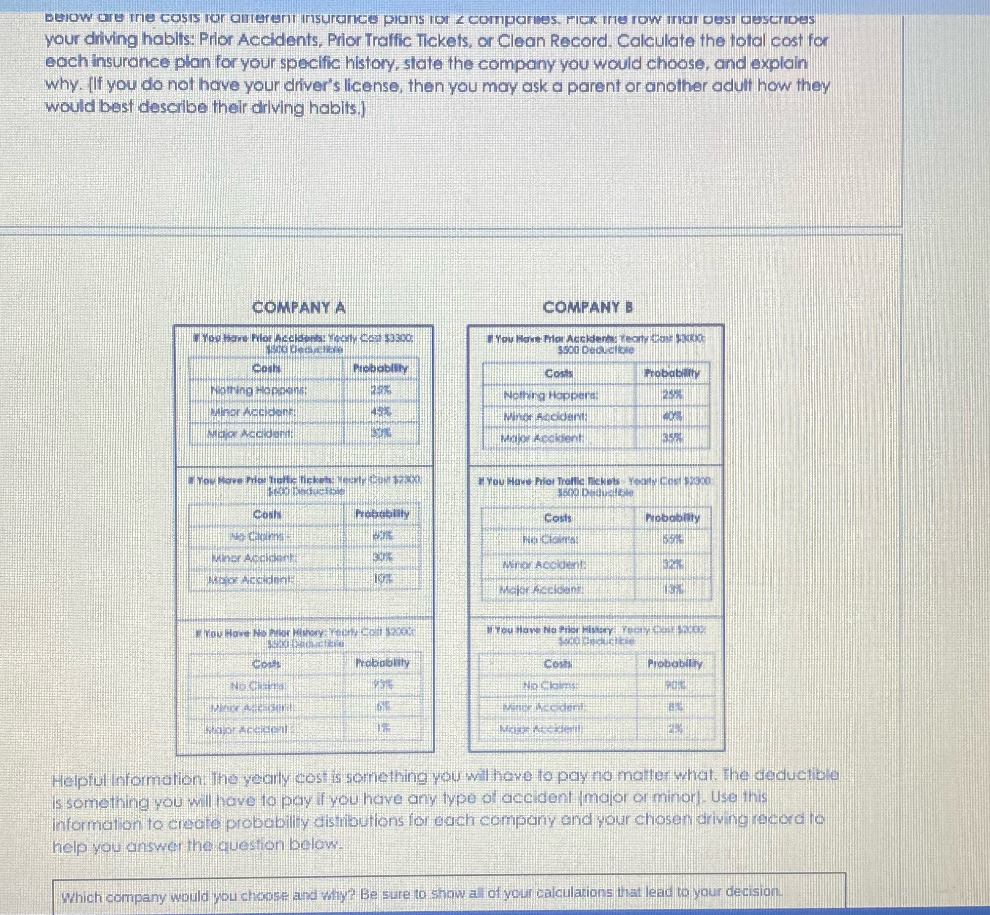 BEIOW OTe Ine cosis for afteruni insurance plans