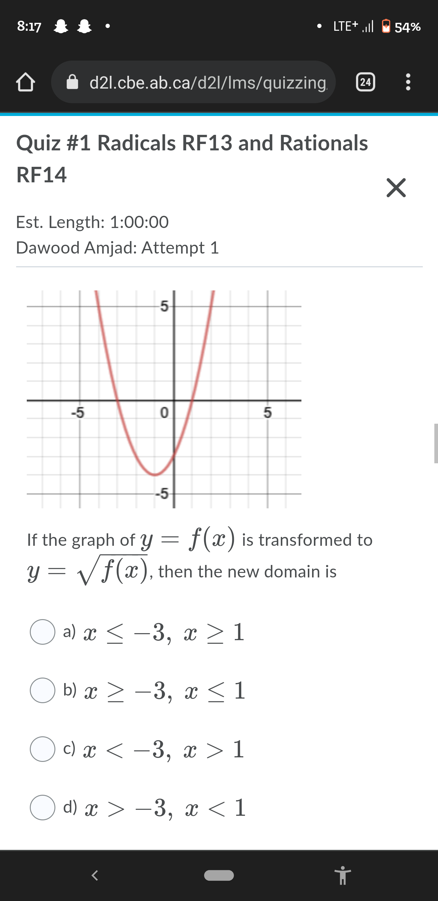 8:17 . LTE+ .Ill 54%