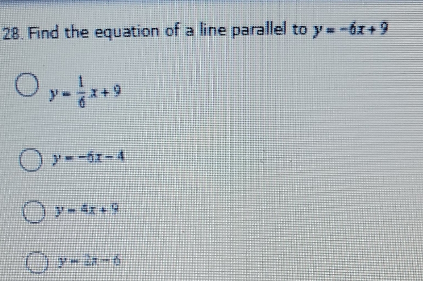 find the equation of a line 28. Find the equation