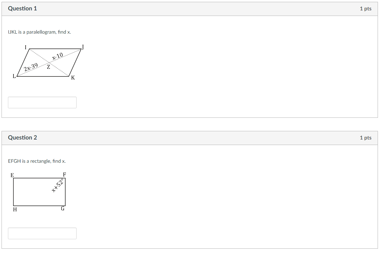 questions 1 - 5 Question 1 1 pts IJKL is a