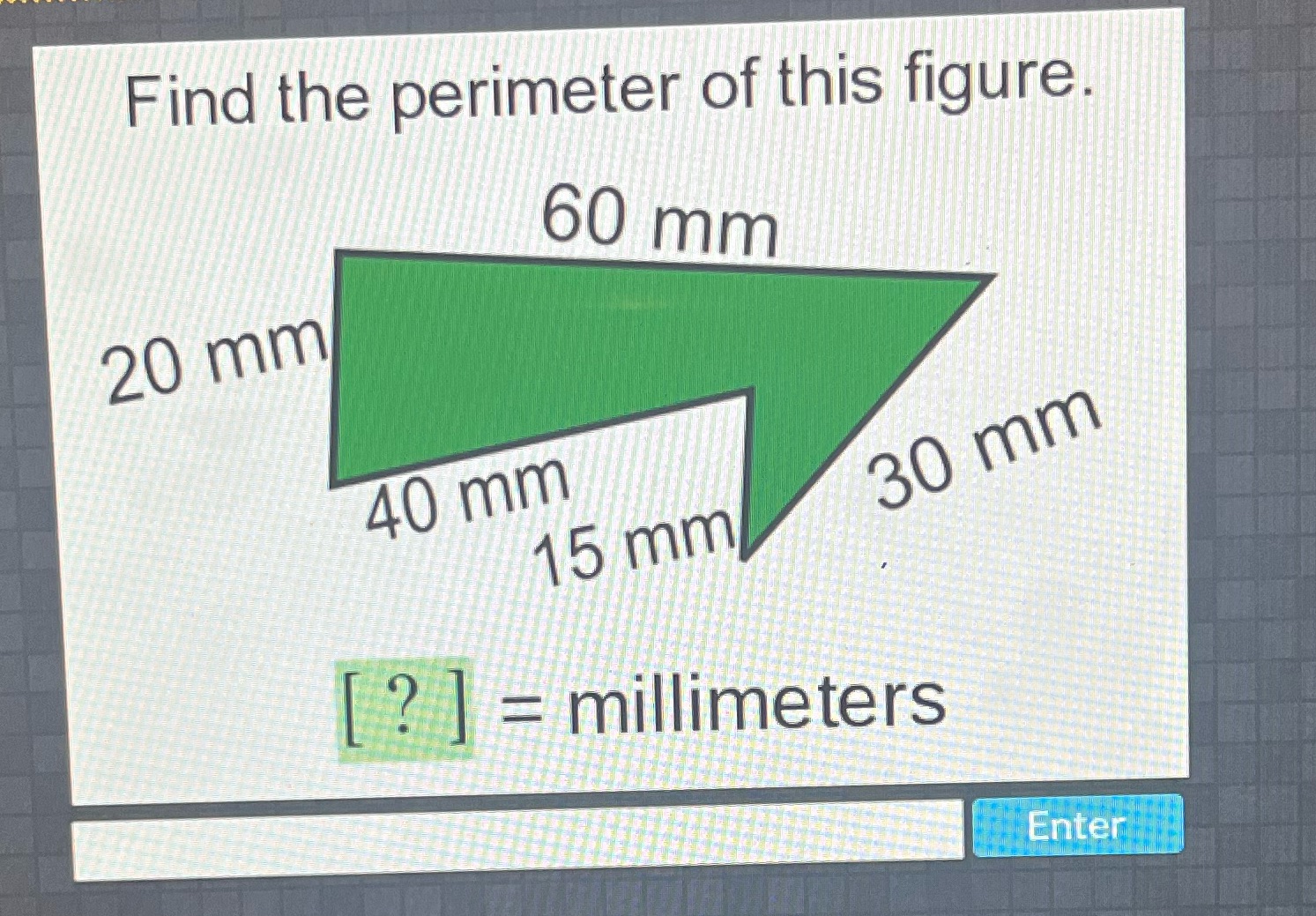 Find the perimeter \f