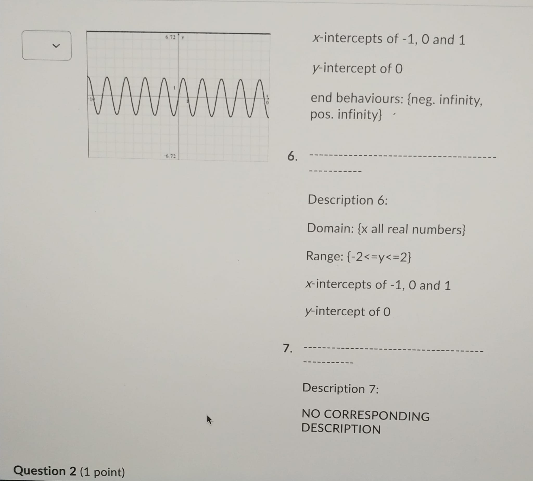 2. Description 2: 672 Domain: {x all real