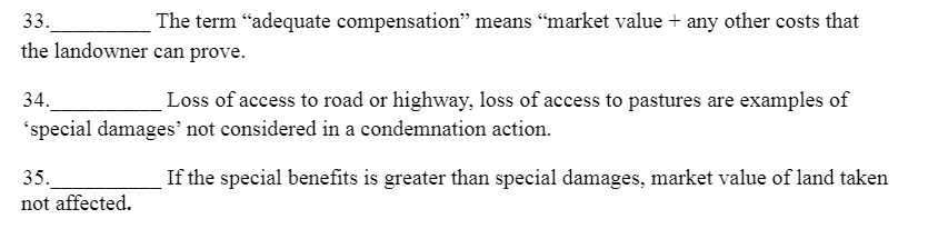 33. The term \"adequate compensation\" means
