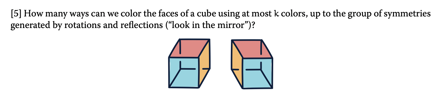 [5] How many ways can we color the faces of a