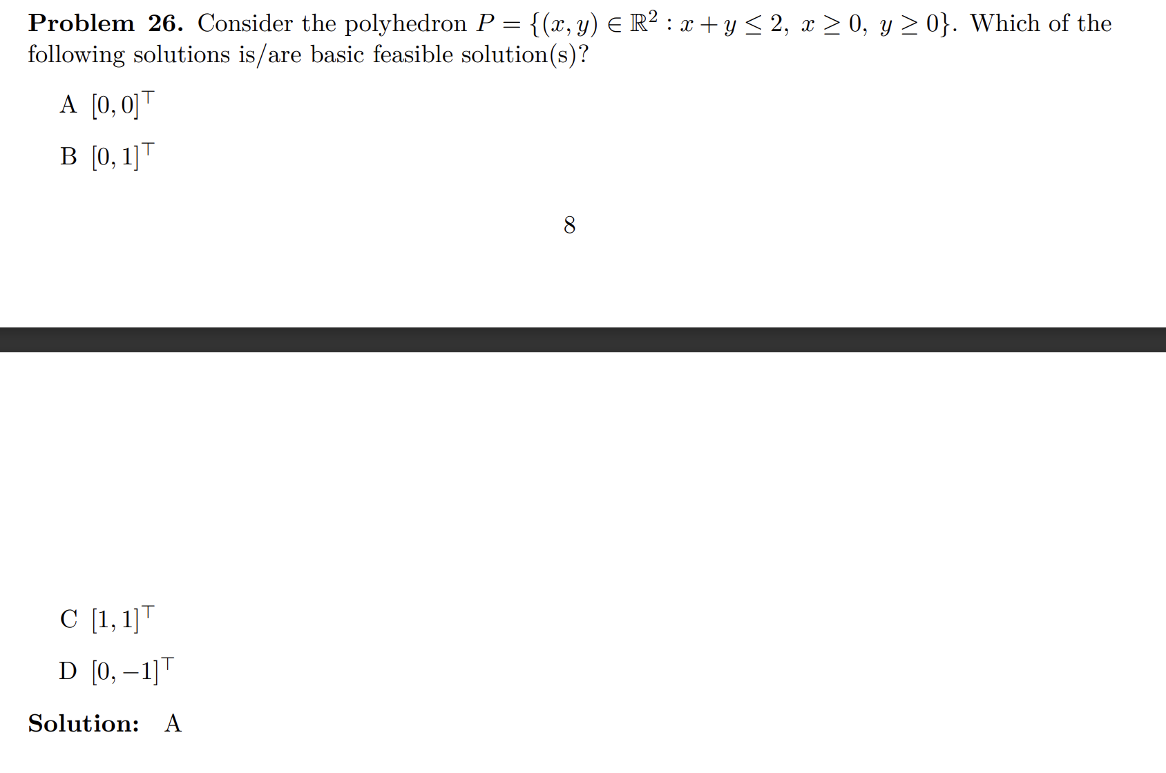 Problem 26. Consider the polyhedron P = {(0334) E
