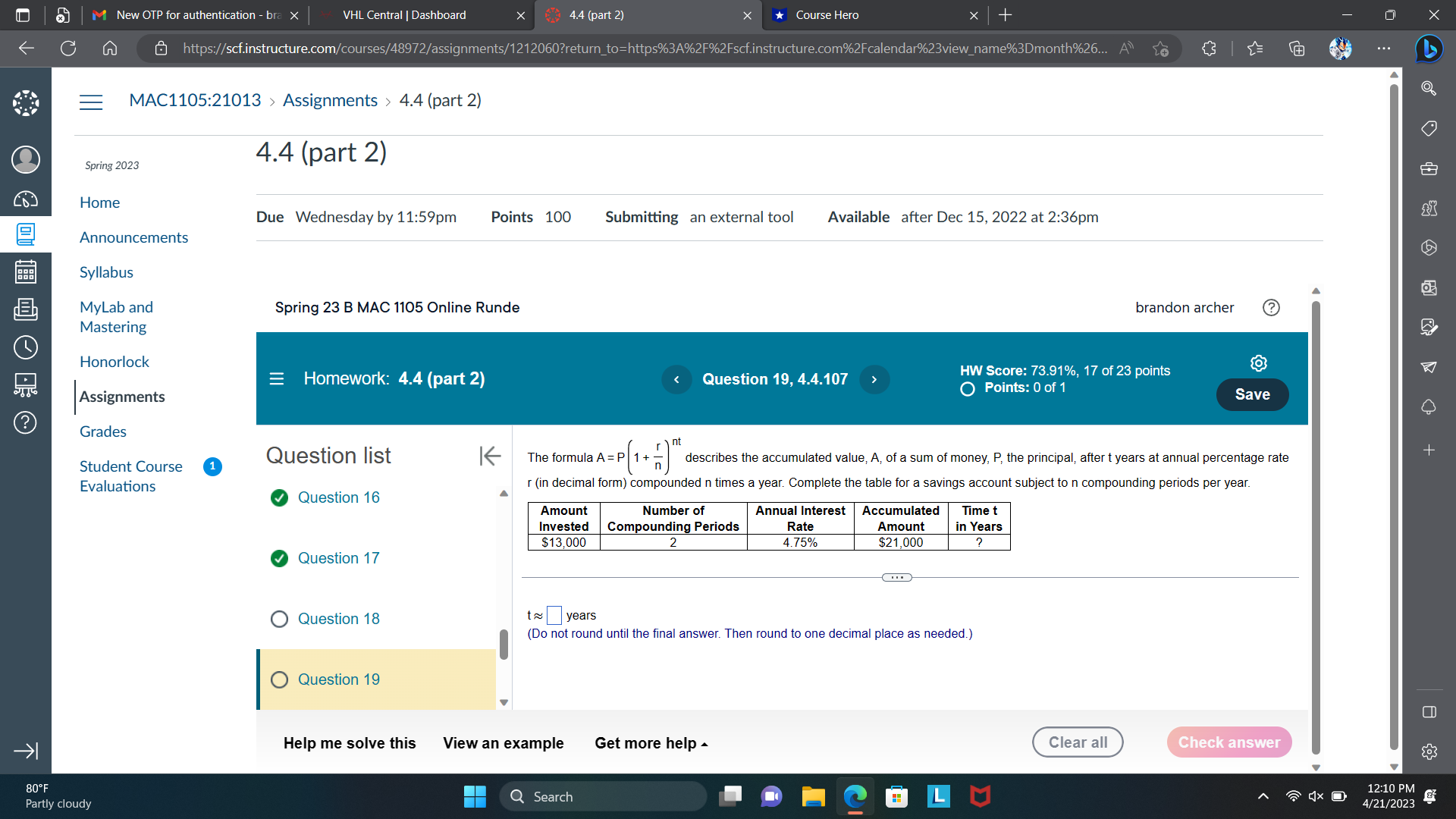 M New OTP for authentication - bra x VHL Central