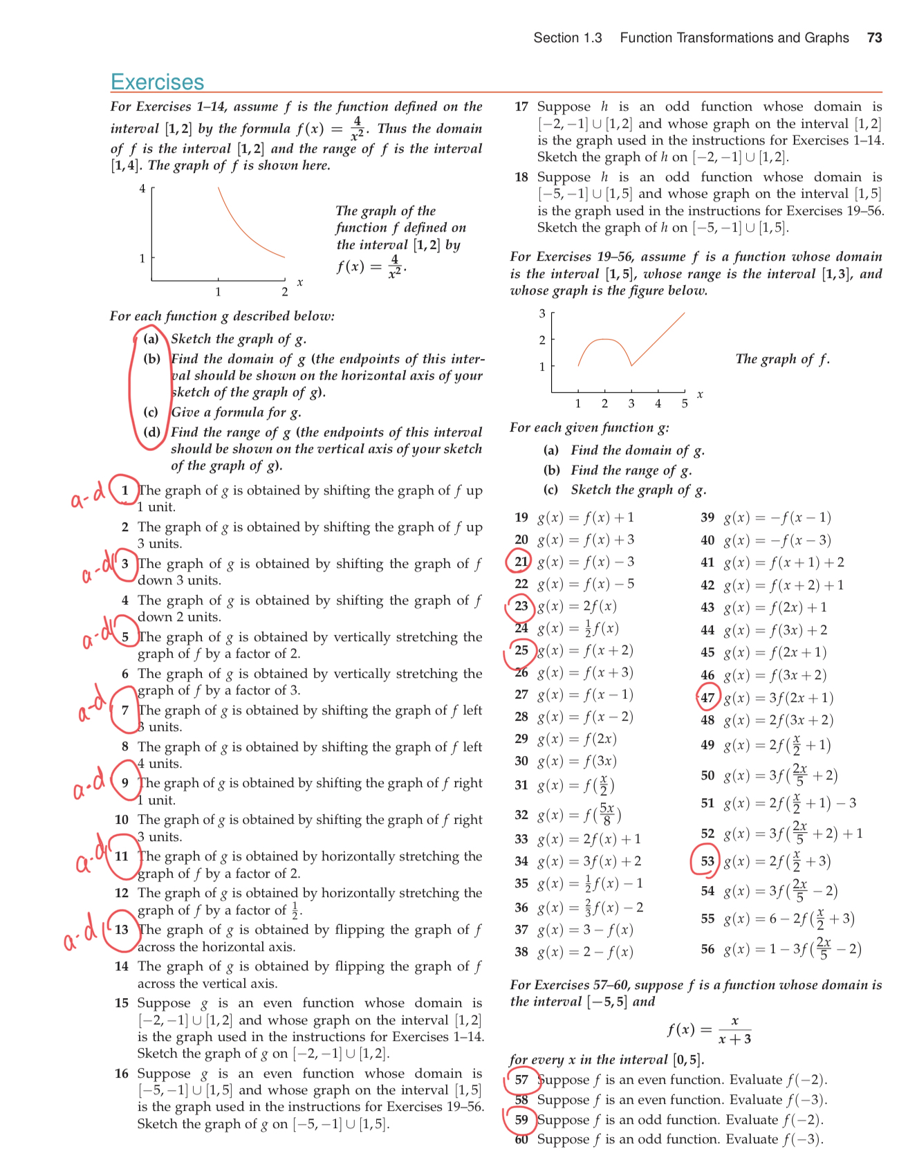 Please answer only the circled questions. Section