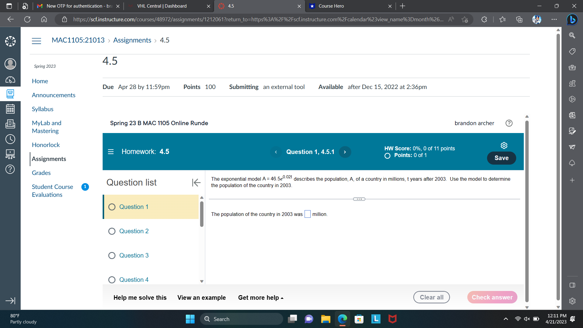 M New OTP for authentication - bra x VHL Central
