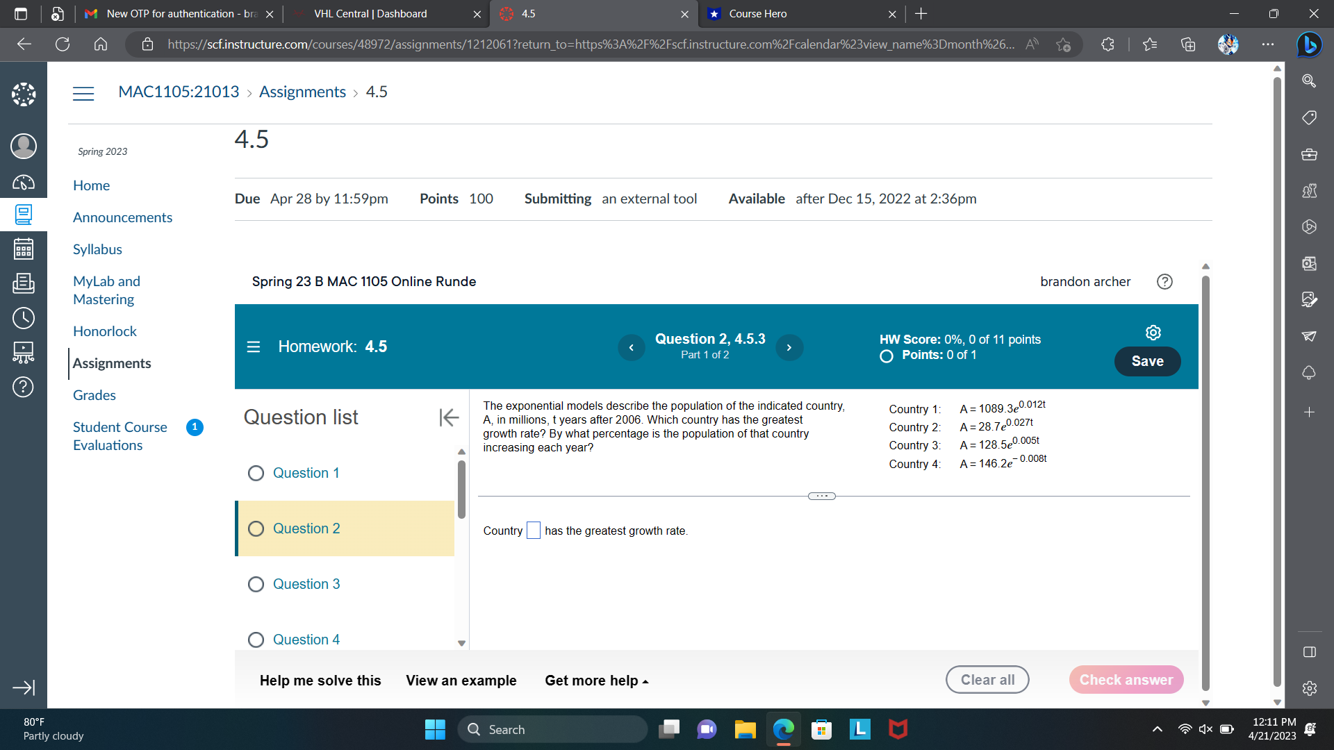M New OTP for authentication - bra x VHL Central