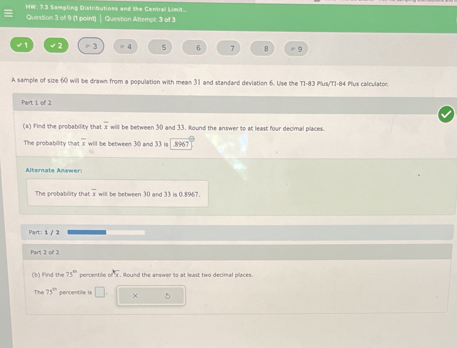 HW: 7.3 Sampling Distributions and the Central