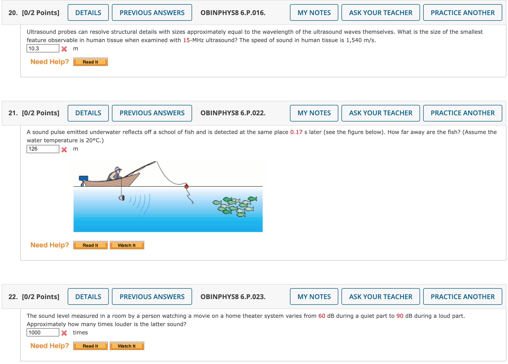 Waves and Sound Questions 20, 21, and 22. 20.