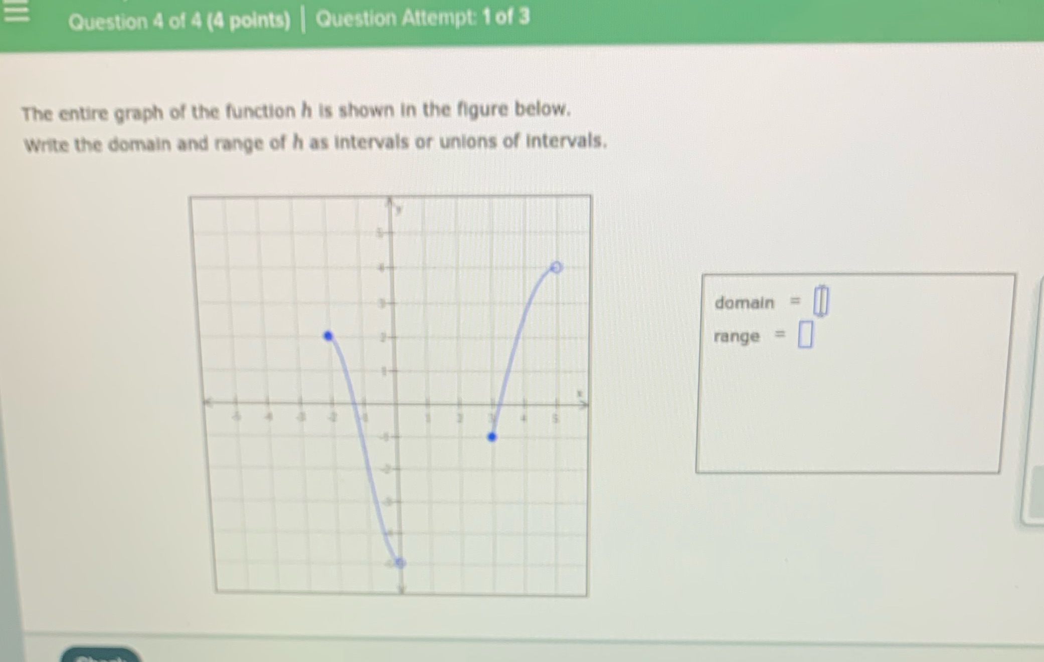 Question 4 of 4 (4 points) | Question Attempt: 1