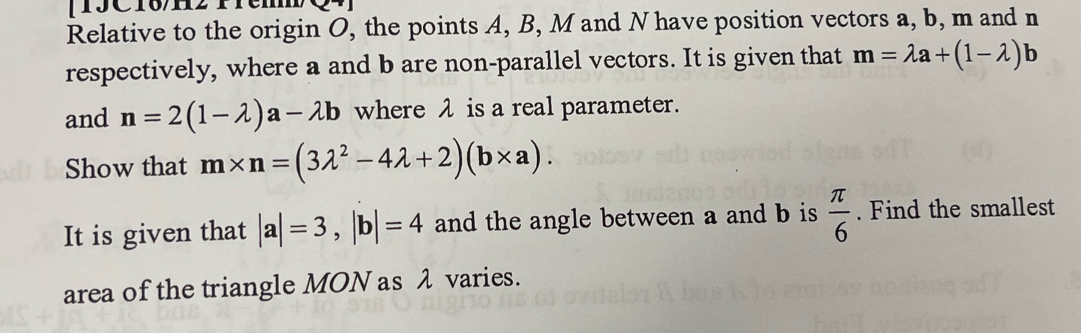 IJC10/112 Relative to the origin O, the points A,