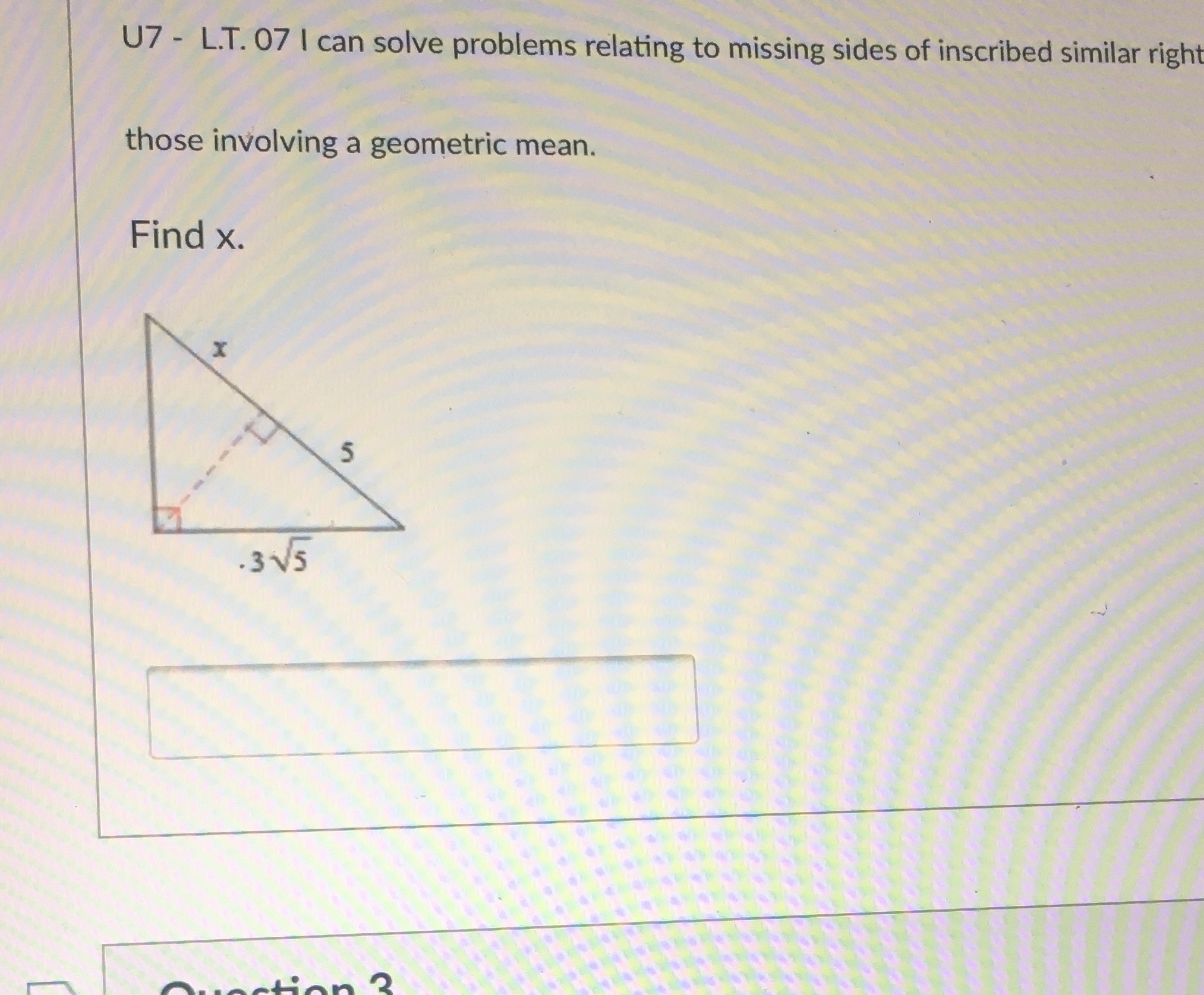 Could anybody help me with this? U7 - L.T. 07 I