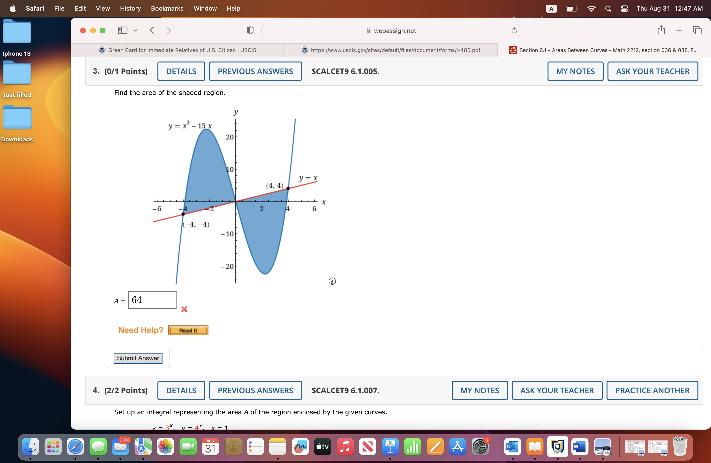 1) Use a graph to find approximate x -coordinates