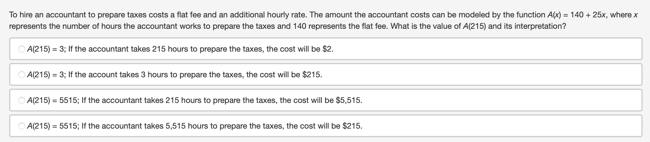 Evaluate the numerical expression 56 O V15 O V125