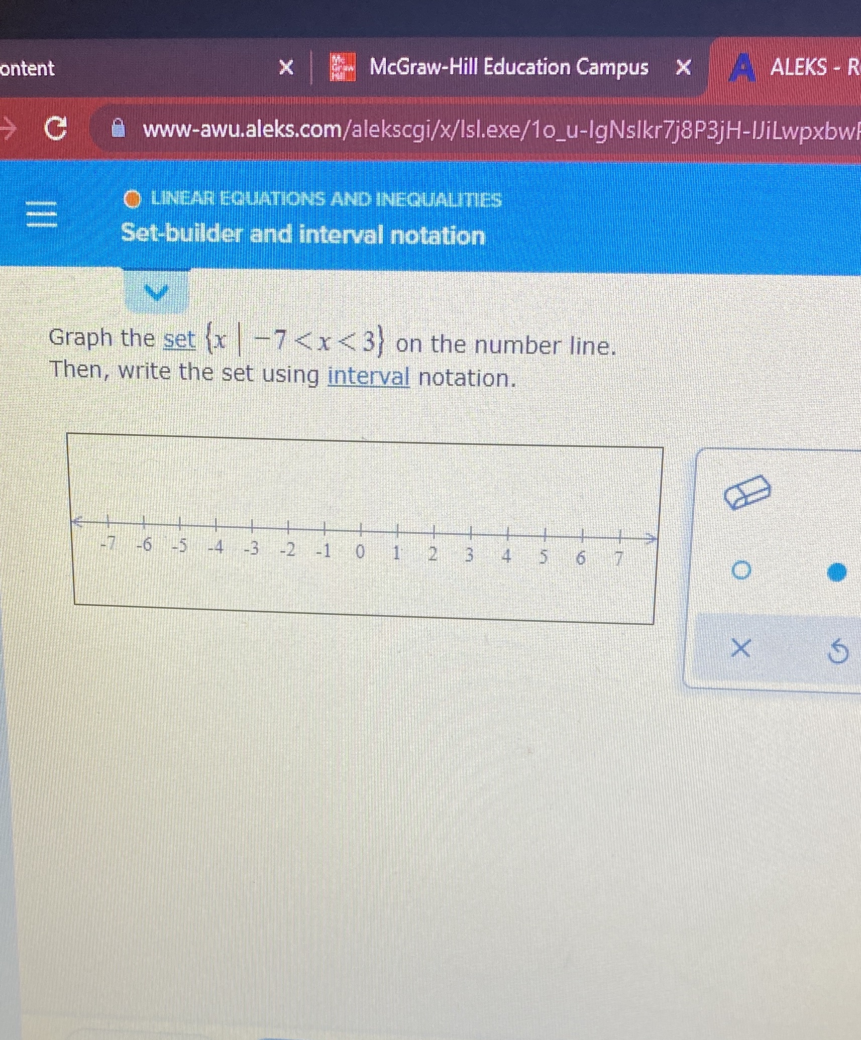 Graph it on the number line and please put if