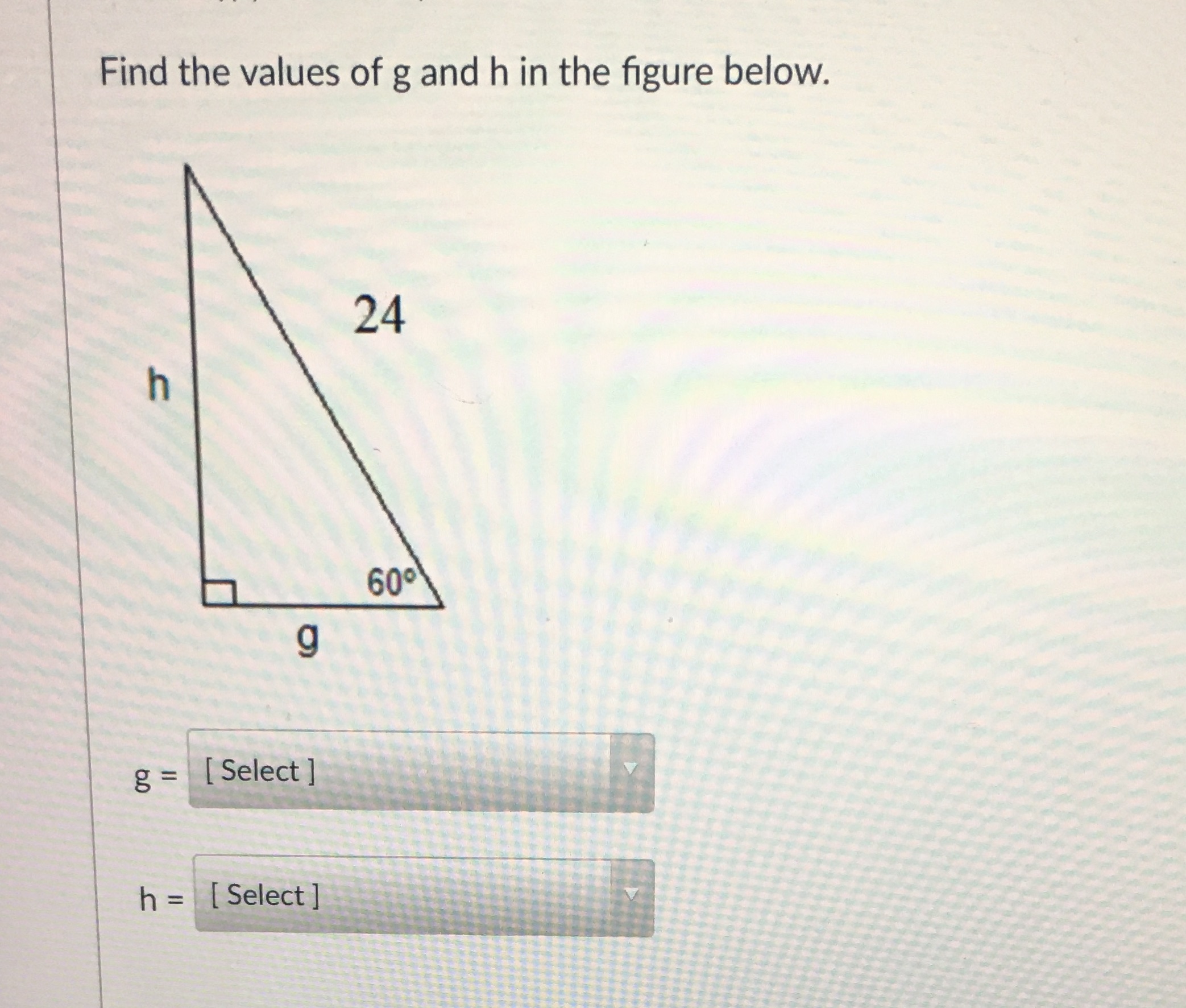 Could anybody help me with this? Options for G: