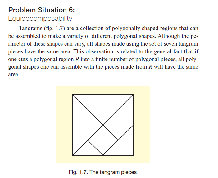 Problem Situation 6: Equidecomposability Tangrams