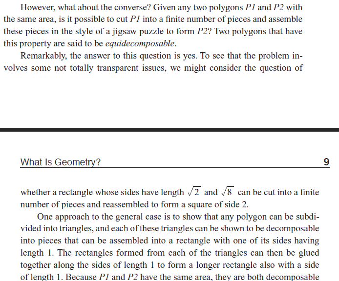 Problem Situation 6: Equidecomposability Tangrams