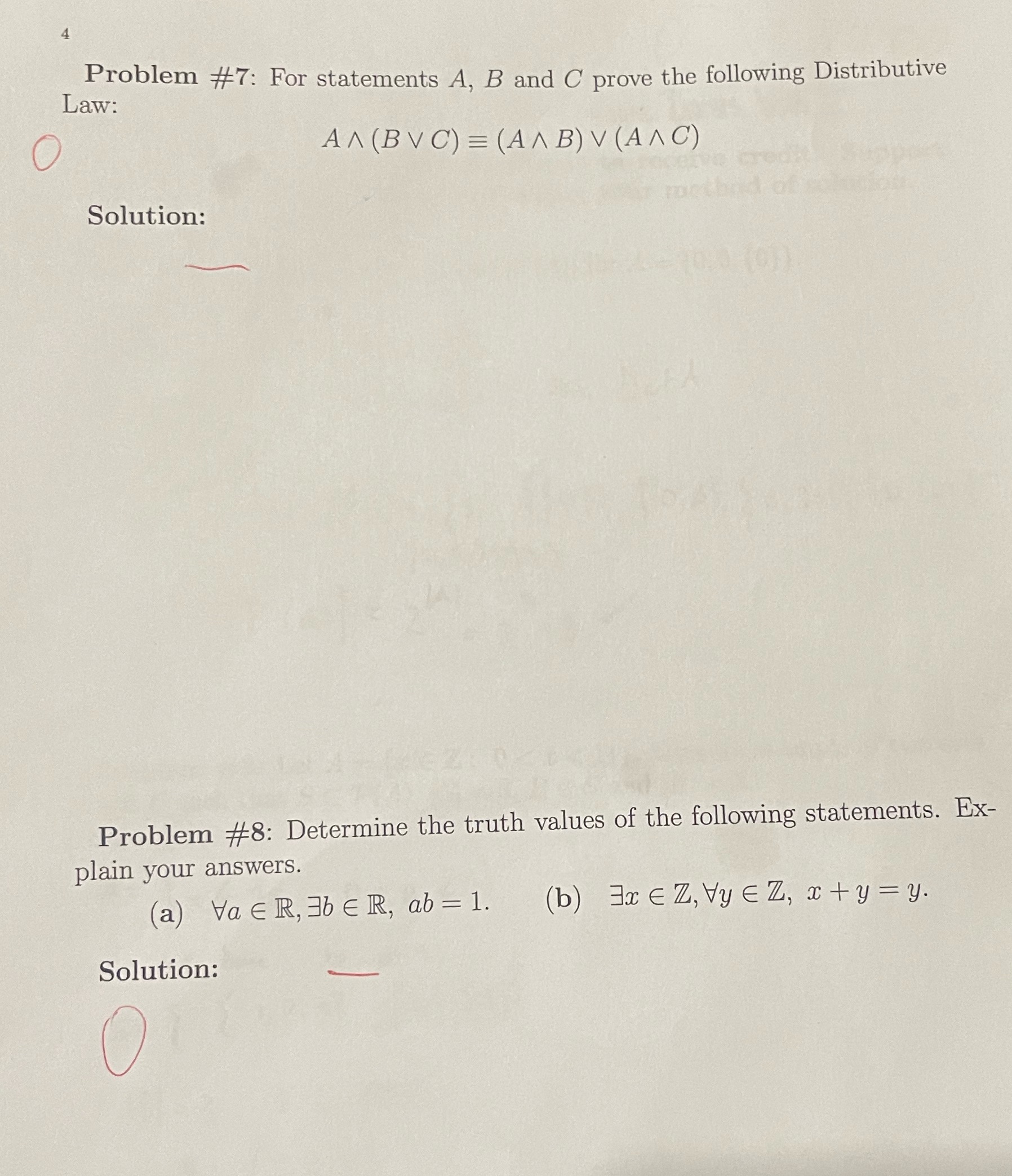 Please only answer question number 8. This was