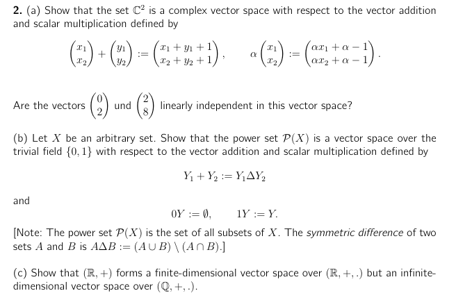 here question: 2. (a) Show that the set 1C2 is a