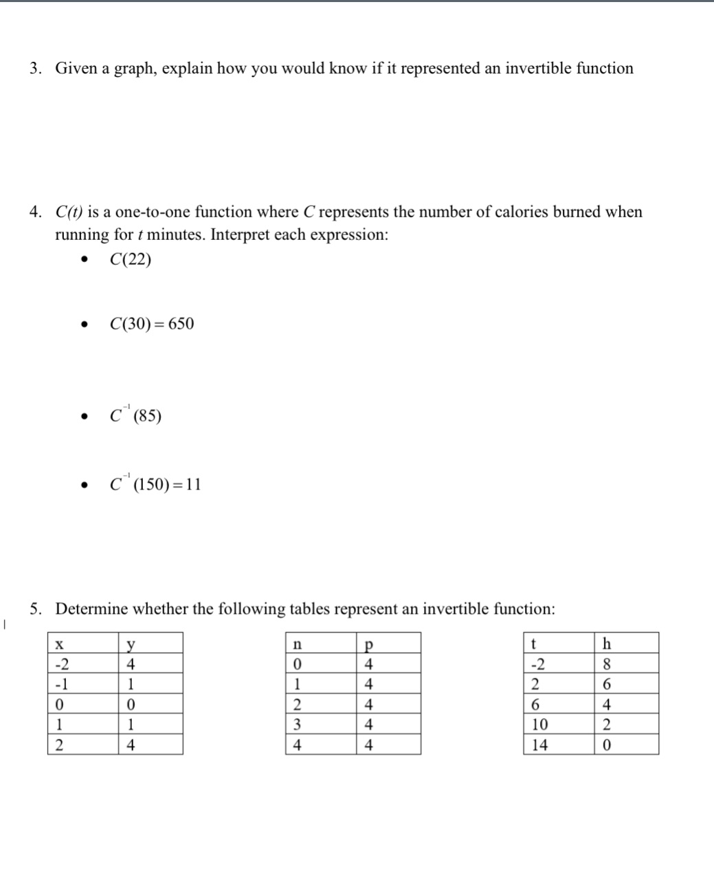 3. Given a graph, explain how you would know if