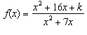 For what values of k does the graph of + lox+ 7 +