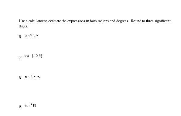 Activity 11.4 Inverse Trigonometric Functions