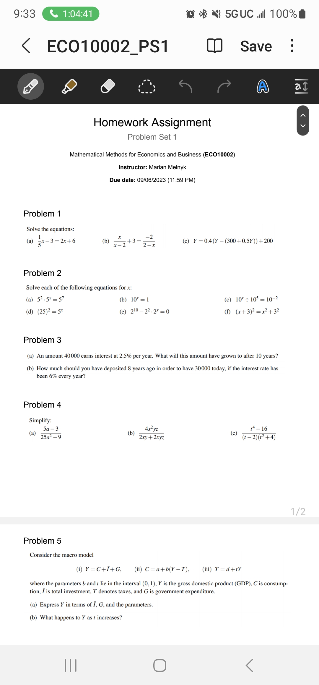 word Slovee all the these equations in paper hand