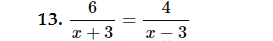 Solve each rational equation. \f\f13 9 + 3 T\f4
