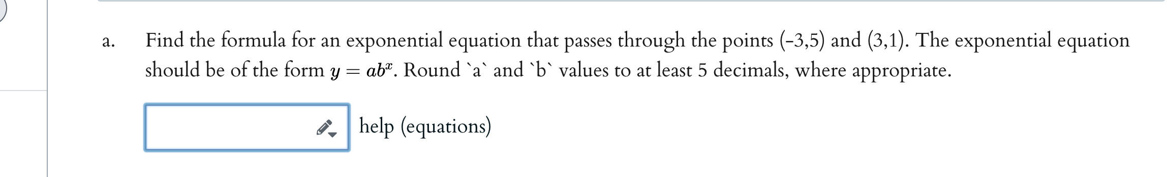 3. Find the formula for an exponential equation