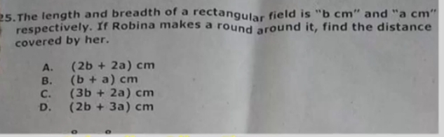 25. The length and breadth of a rectangular field